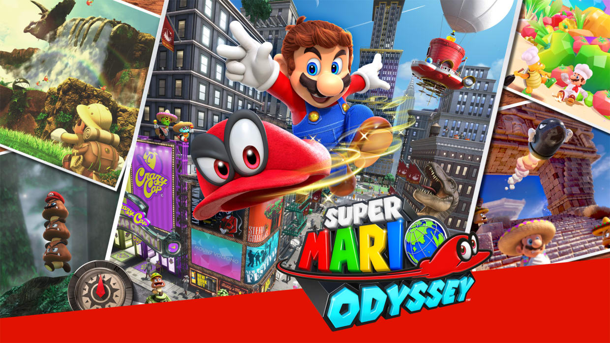 Nintendo Switch Vermelho - Com jogo Super Mario Odyssey