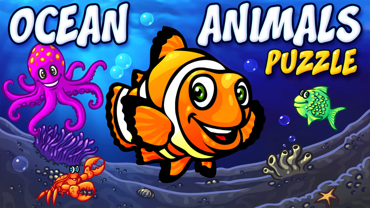 Ocean Animals Puzzle - juego de aprendizaje de rompecabezas de animales del océano preescolar para niños y niños pequeños 1