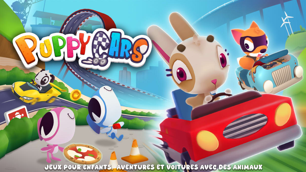 Puppy Cars: Jeux pour enfants, Aventures et voitures avec des animaux 1