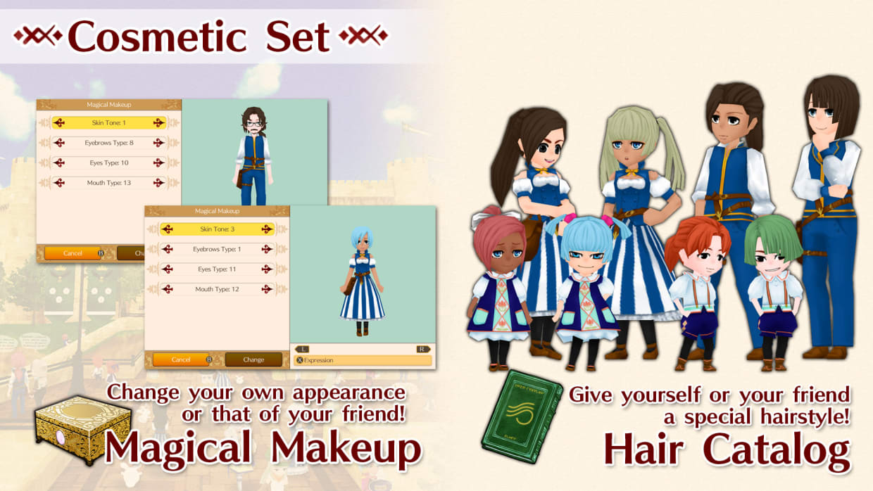 Cosmetics set (Magical Makeup,Hair Catalog) 1