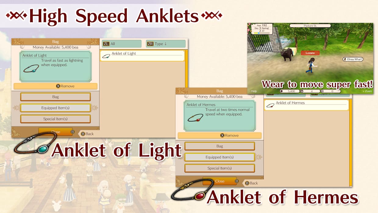 High Speed Anklet Set (Anklet of Light, Anklet of Hermes) 1
