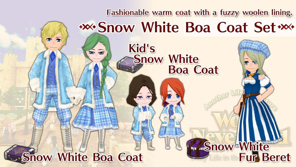 Snow White Boa Coat Set 1