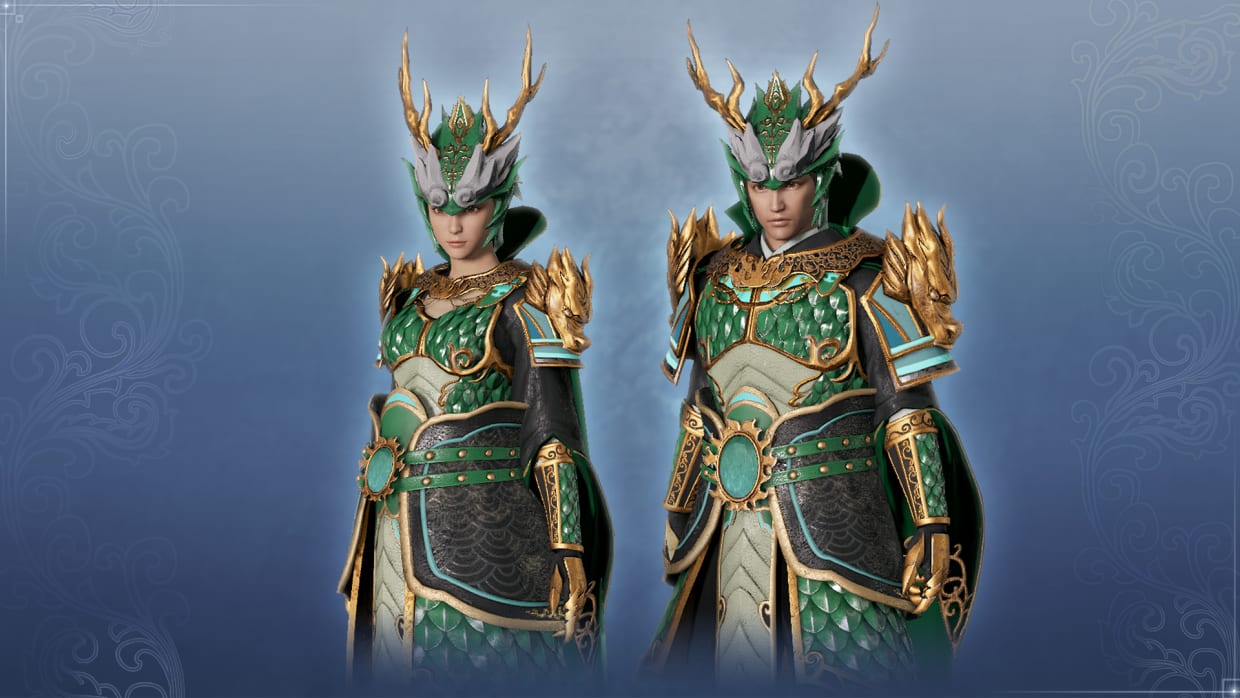 Unisex Custom Azure Dragon Armor Set 1