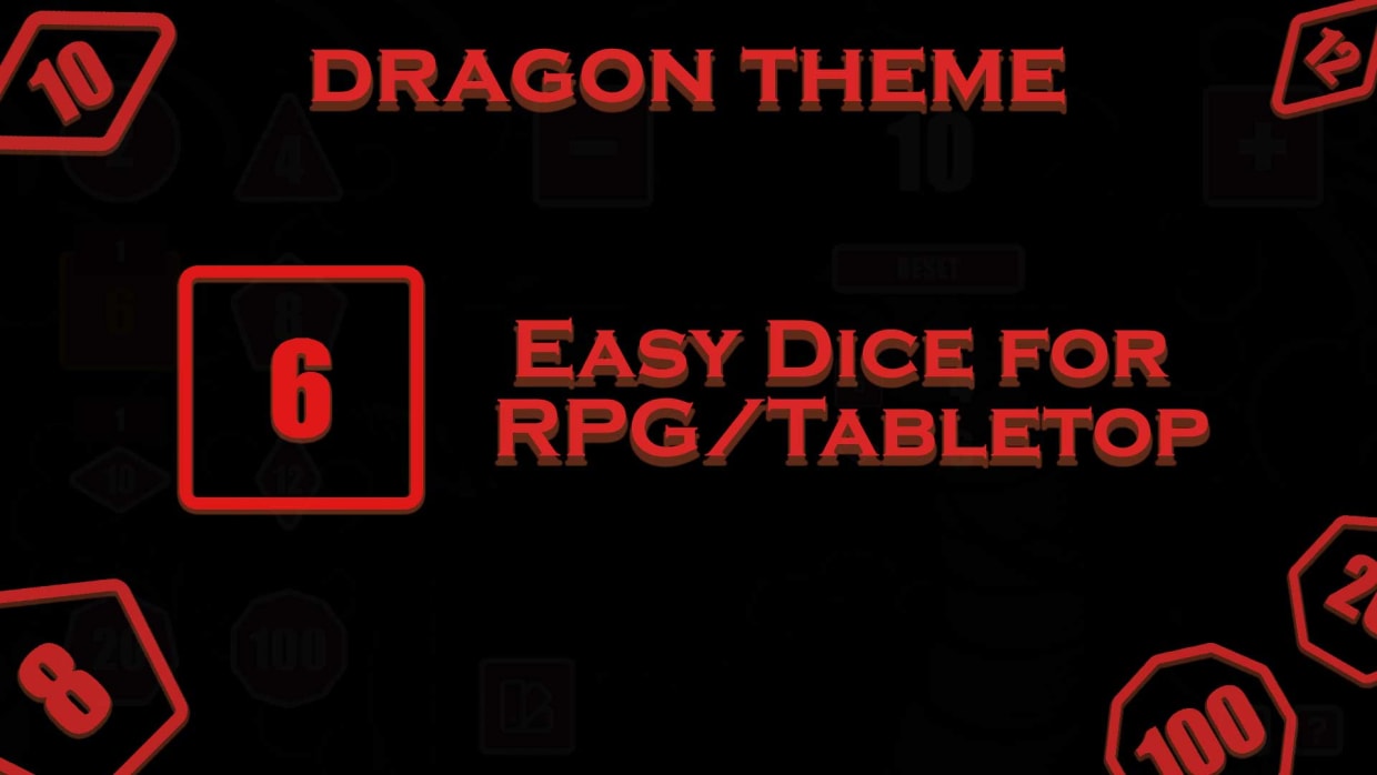 Easy Dice for RPG/Tabletop - Dragon Theme 1