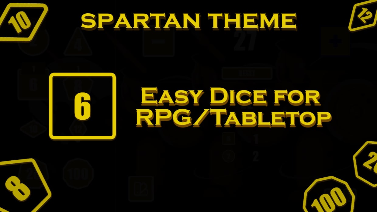 Easy Dice for RPG/Tabletop - Spartan Theme 1