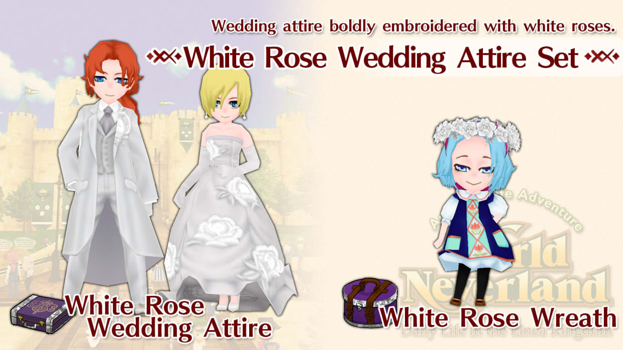 White Rose Wedding Attire Set 1