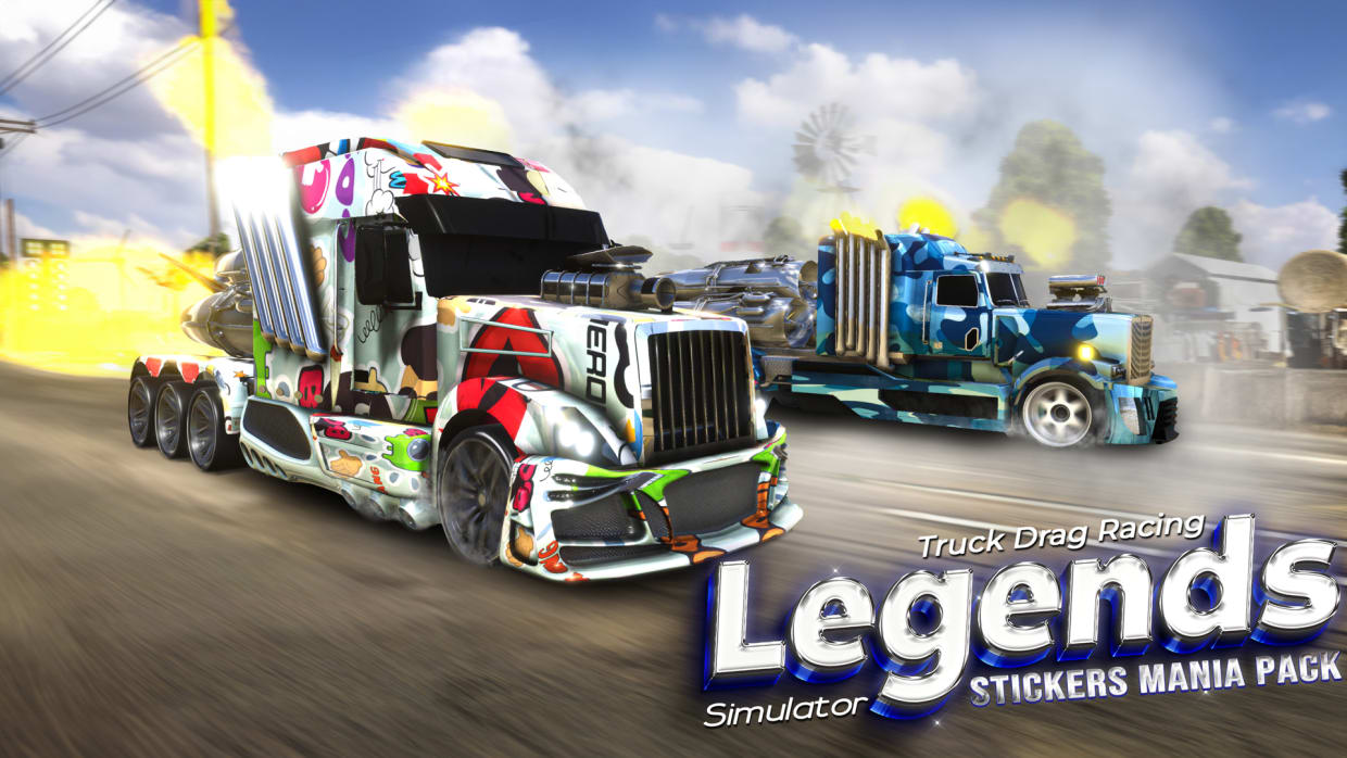 Truck Drag Racing Legends Simulator: Stickers Mania Pack 1