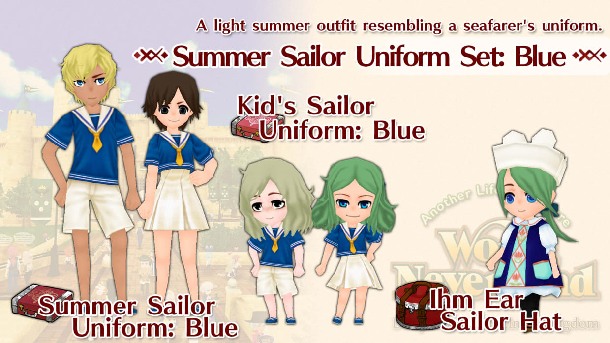 Summer Sailor Uniform Set: Blue 1