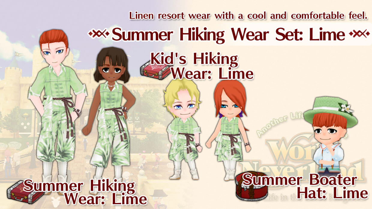 Summer Hiking Wear Set: Lime 1
