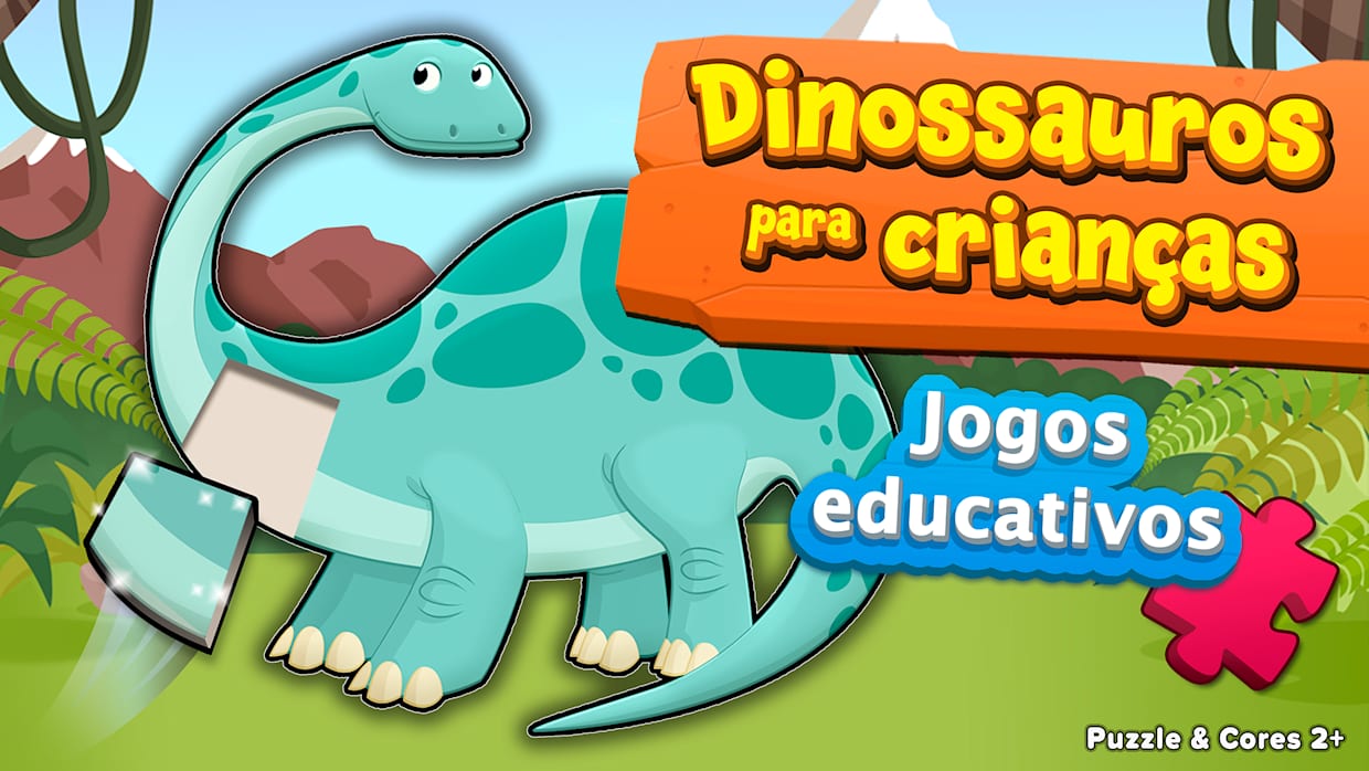 Dinossauros para crianças Jogos educativos Puzzle & Cores 2+ para ...