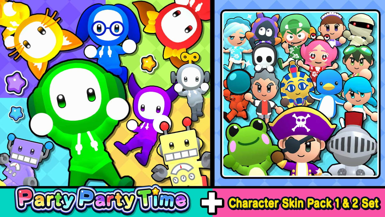 Party Party Time + Character Skin Pack 1 & 2 Set 1