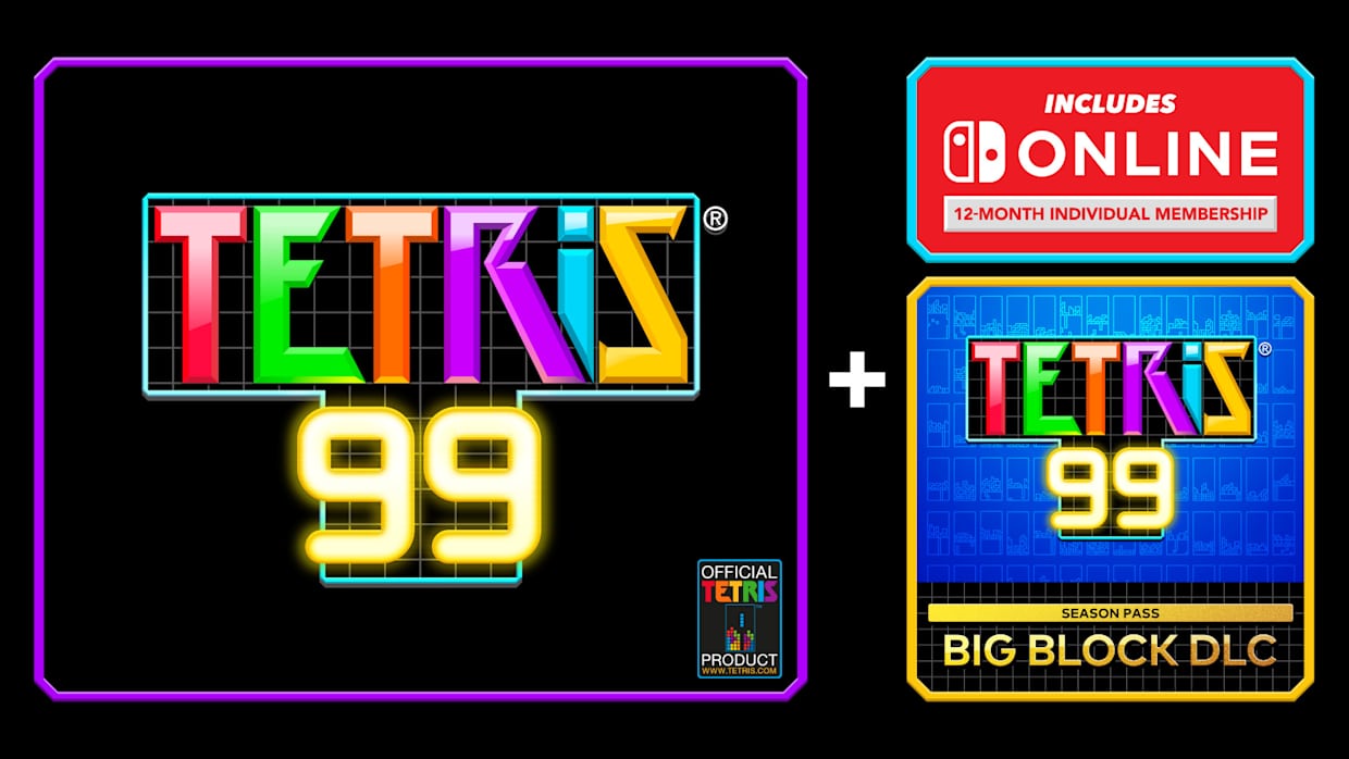 Tetris® 99 Big Block DLC Nintendo Switch Online Individual Membership  (12 Months)