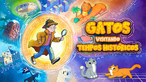 Gatos Visitando tempos Históricos