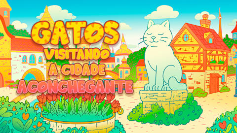 Gatos Visitando a Cidade Aconchegante