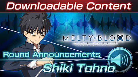 Conteúdo adicional "Voz de anúncio do round: Shiki Tohno"