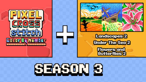 Pixel Cross Stitch Color by Number: Season 3
