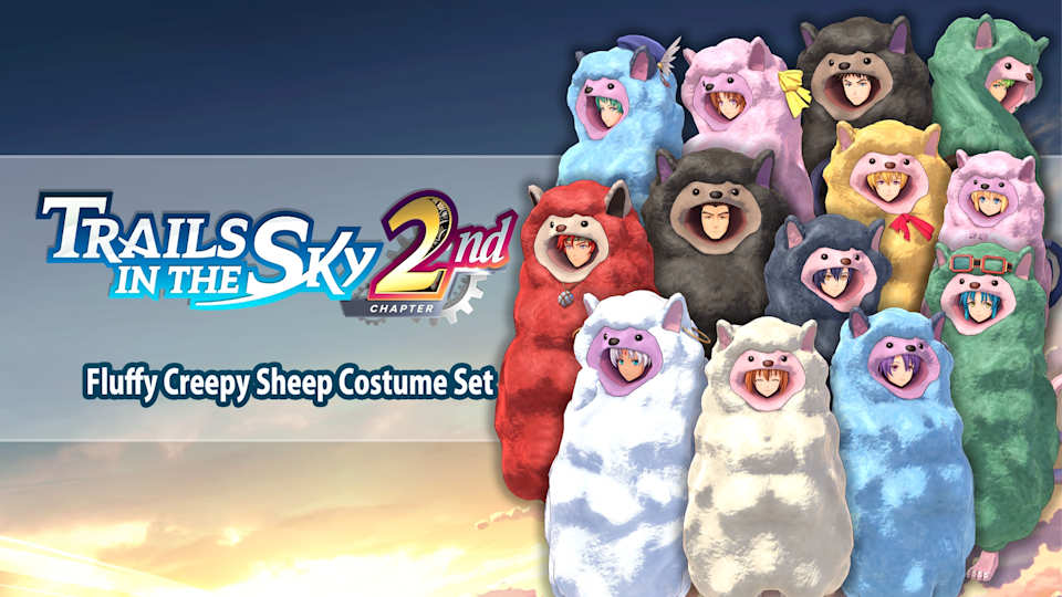 Fluffy Creepy Sheep Costume Set