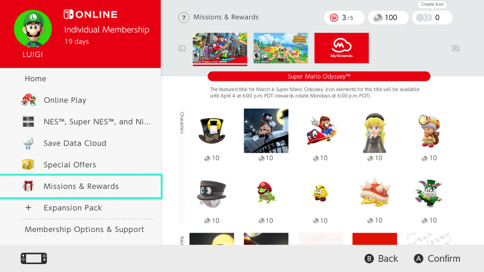 Switch Online Missions & Rewards Adds Super Mario Odyssey “Show