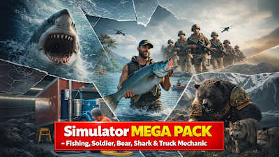 Simulator Mega Pack – Fishing, Soldier, Bear, Shark & Truck Mechanic deal