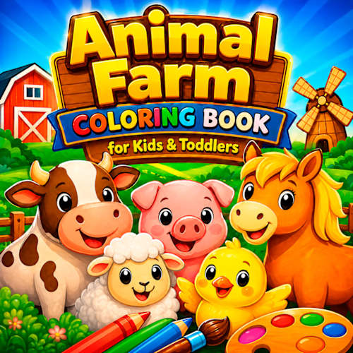 Animal Farm Coloring Book for Kids & Toddlers cover art