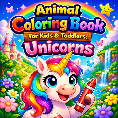 Animal Coloring Book for Kids & Toddlers: Unicorns cover art