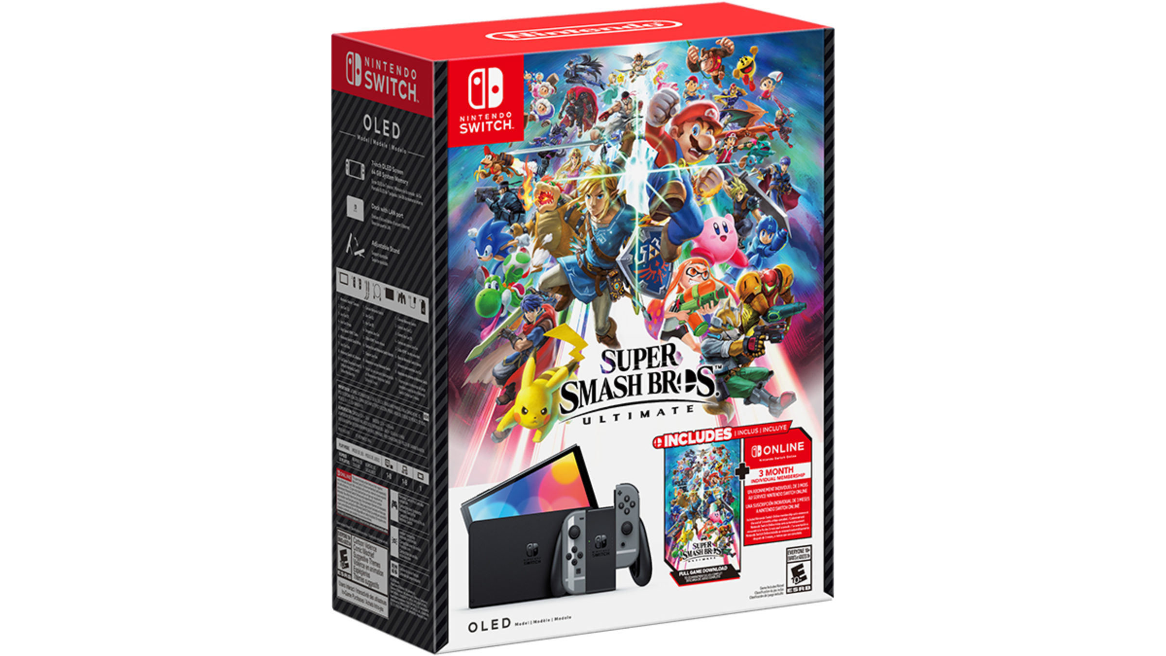 Nintendo Switch™ - OLED Model: Super Smash Bros.™ Ultimate Bundle (Full  Game Download + 3 Mo. Nintendo Switch Online Membership Included)