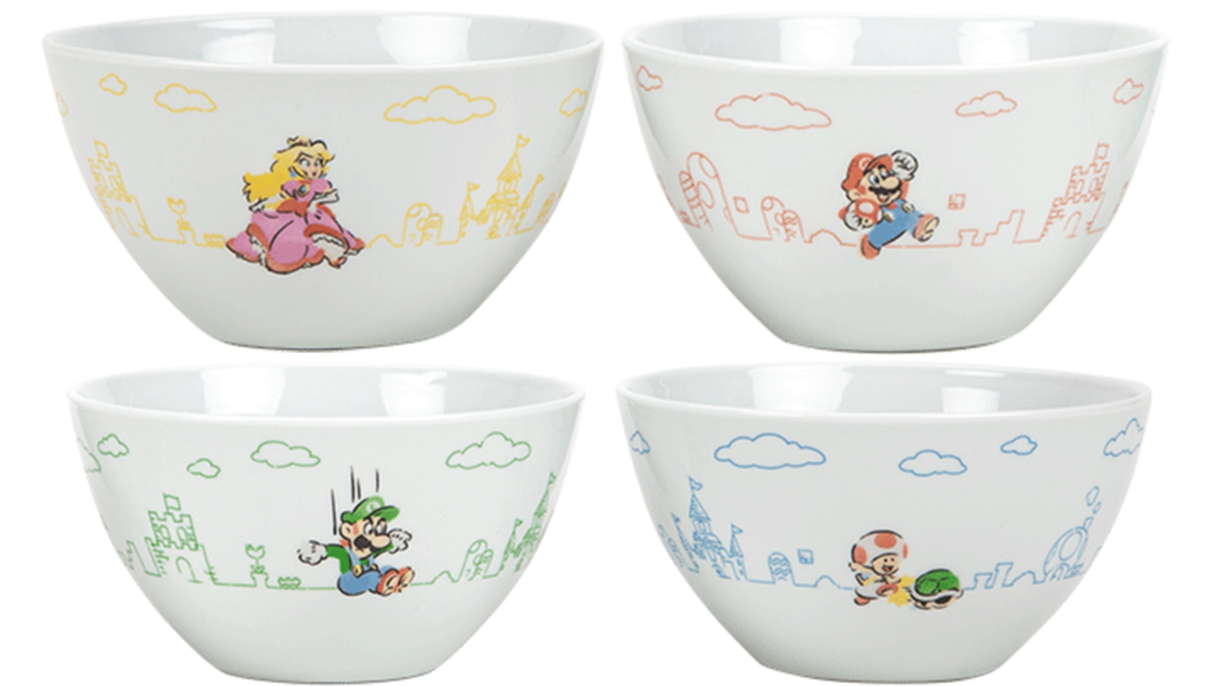 Super Mario™ Home Collection - Ceramic Bowls (Set of 4) - Nintendo Official Site