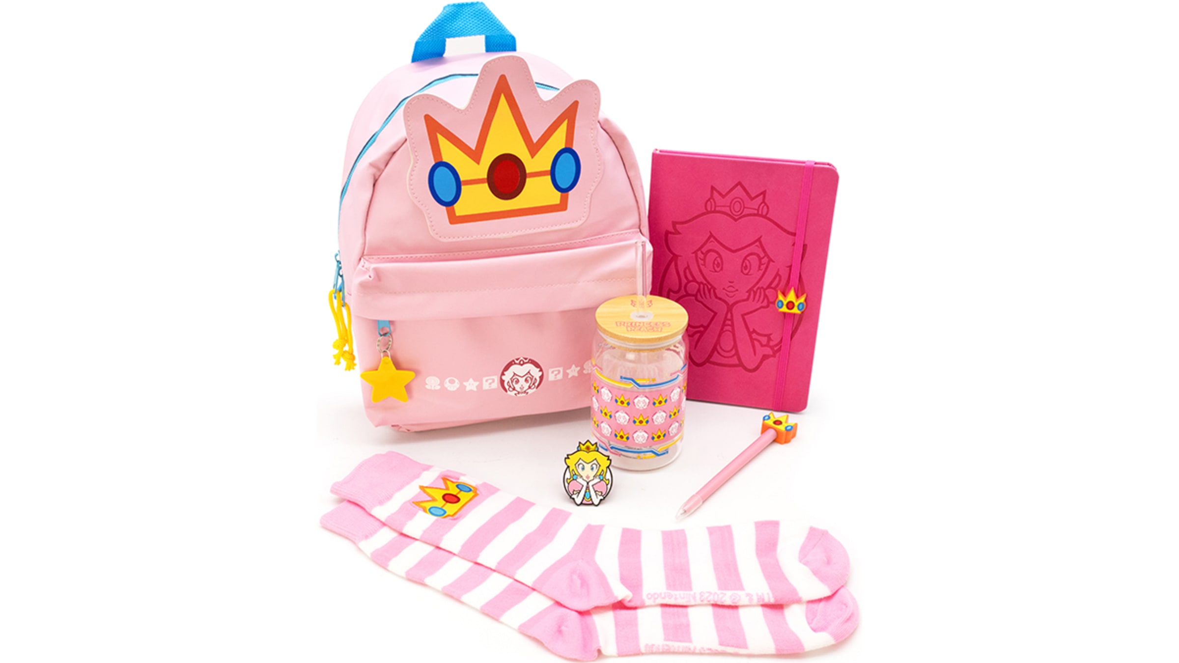 NWT Culturefly Nintendo Princess Peach Mini Backpack, Journal, And Plush Doll Princess Peach Wanderlust Mini Backpack – Terrific Planner main image 3