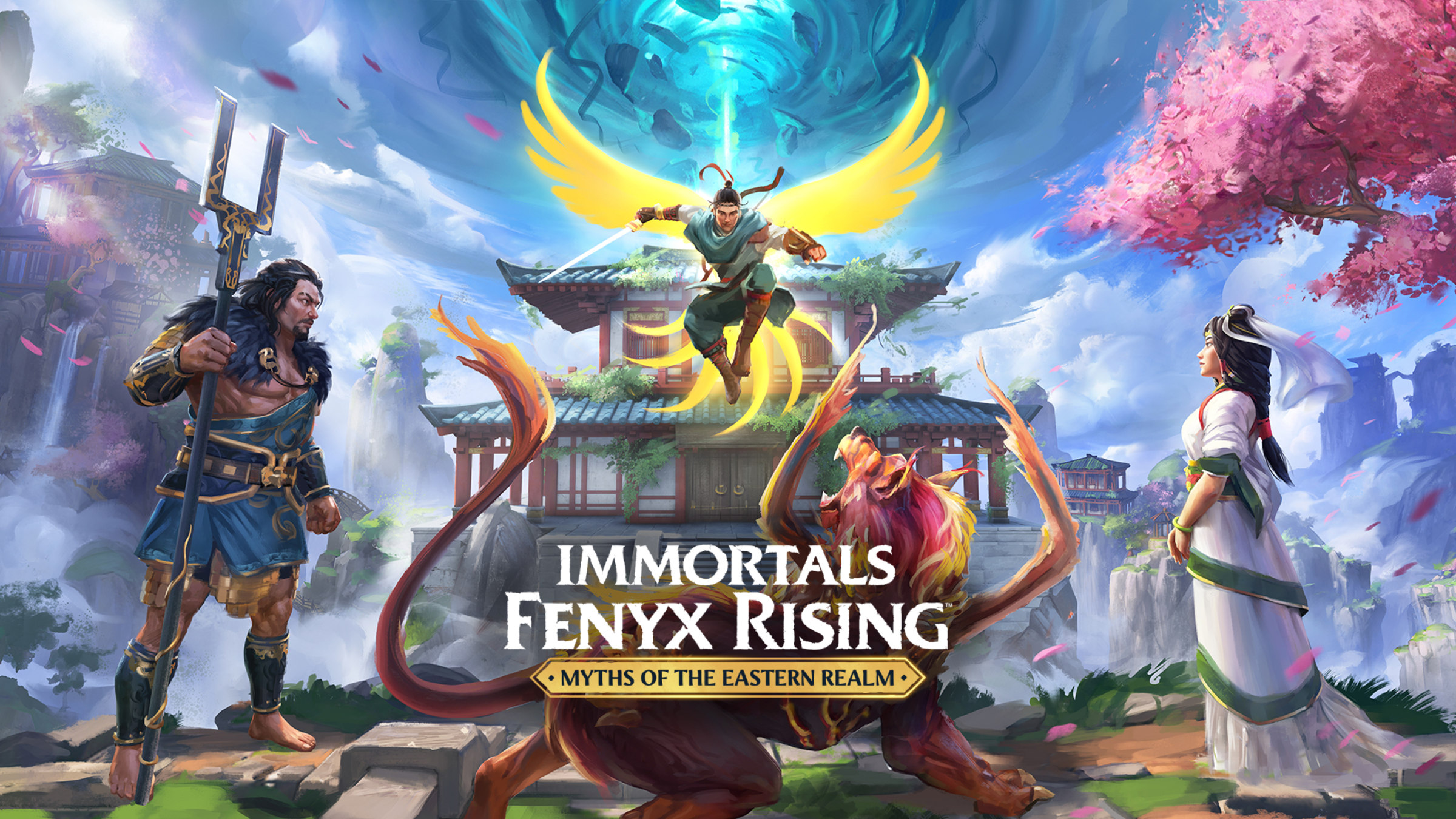 Immortal fenix rising dlc. Immortals Fenix Rising Myths of the Eastern Realm. Immortals Fenix Rising мифы восточных земель. Immortal Fenyx Rising новый Бог. Immortals Fenyx Rising: Myths of the Eastern Realm картинки.