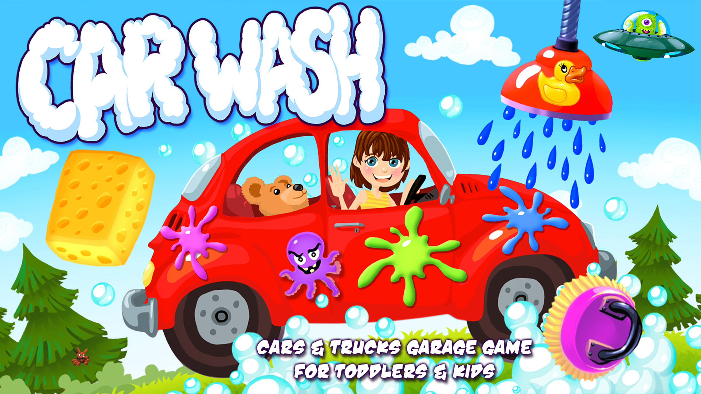 Car Wash Cars & Trucks Garage Game for Toddlers &