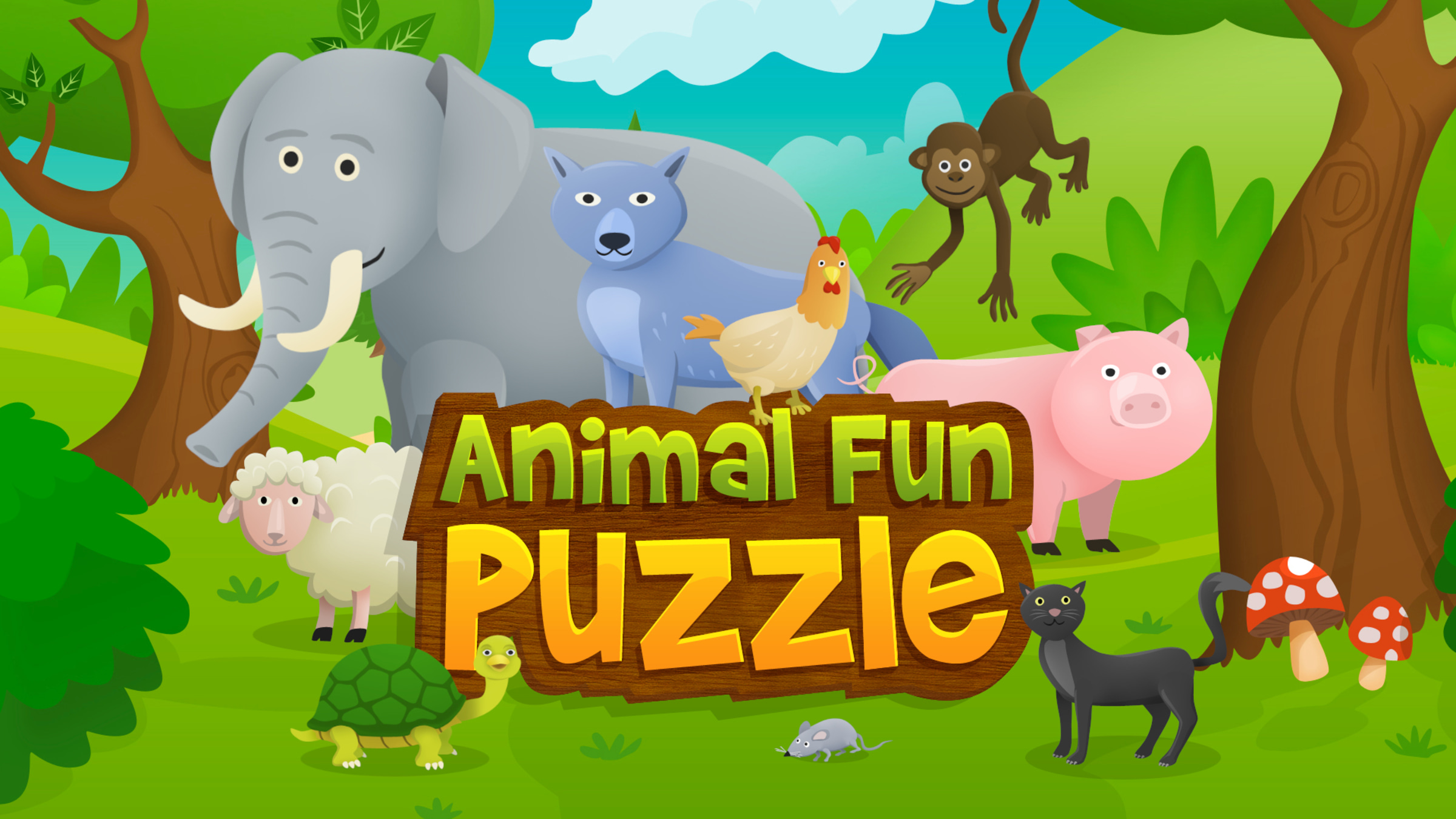 Animal Fun Puzzle - Preschool and kindergarten learning and fun game