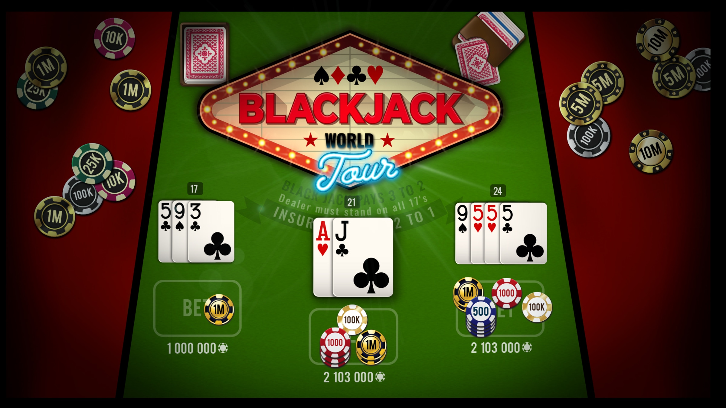 Blackjack Switch en español