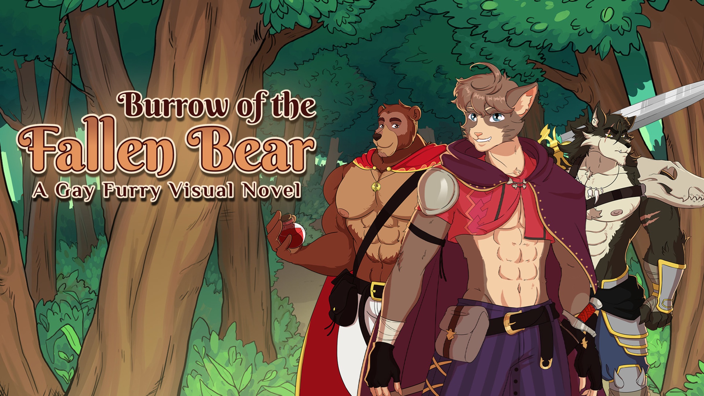 Burrow of the Fallen Bear: A Gay Furry Visual Novel for Nintendo Switch