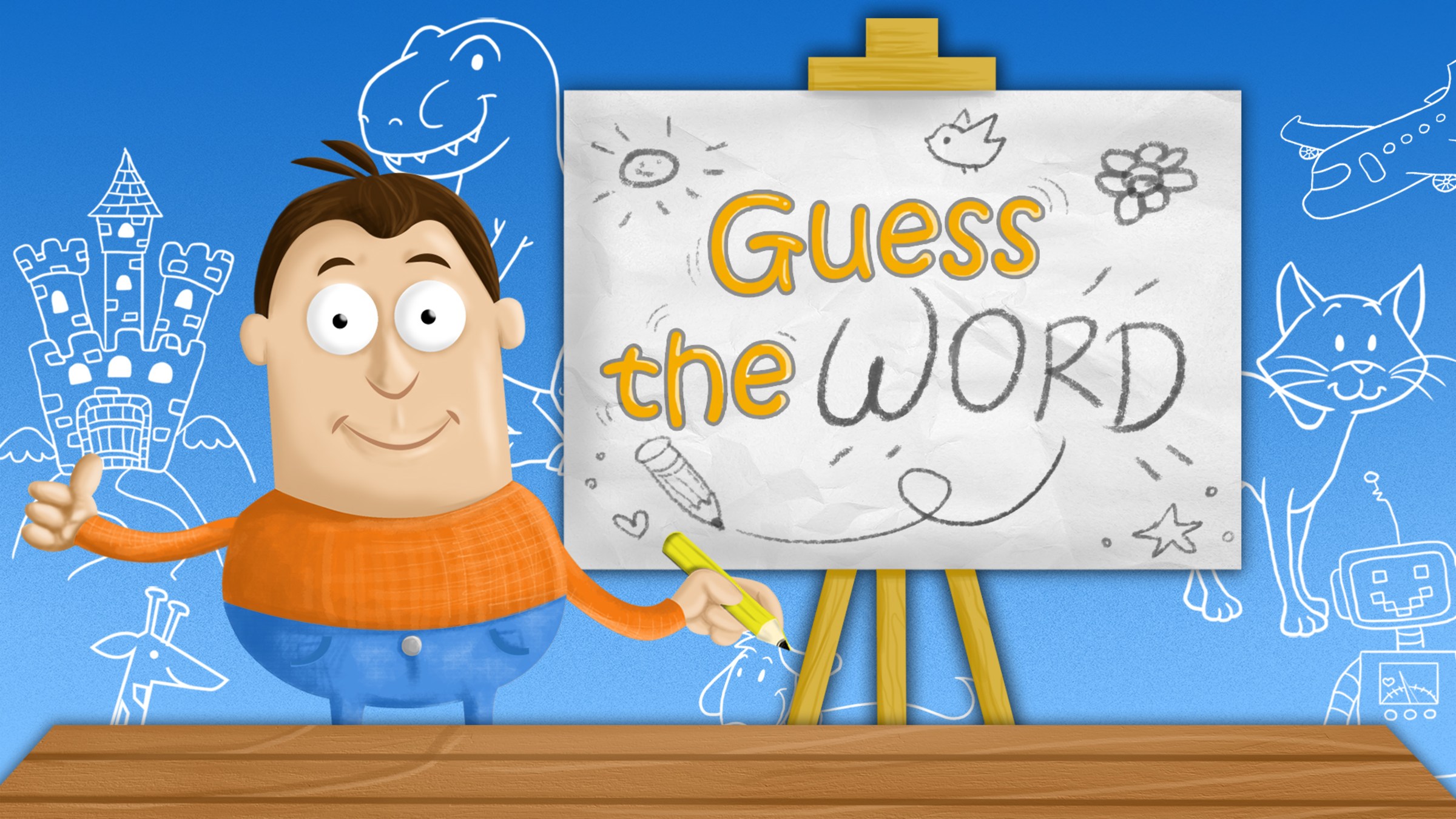 The boy has the word. Guess. Guess игра. Guesword. Word guessing.