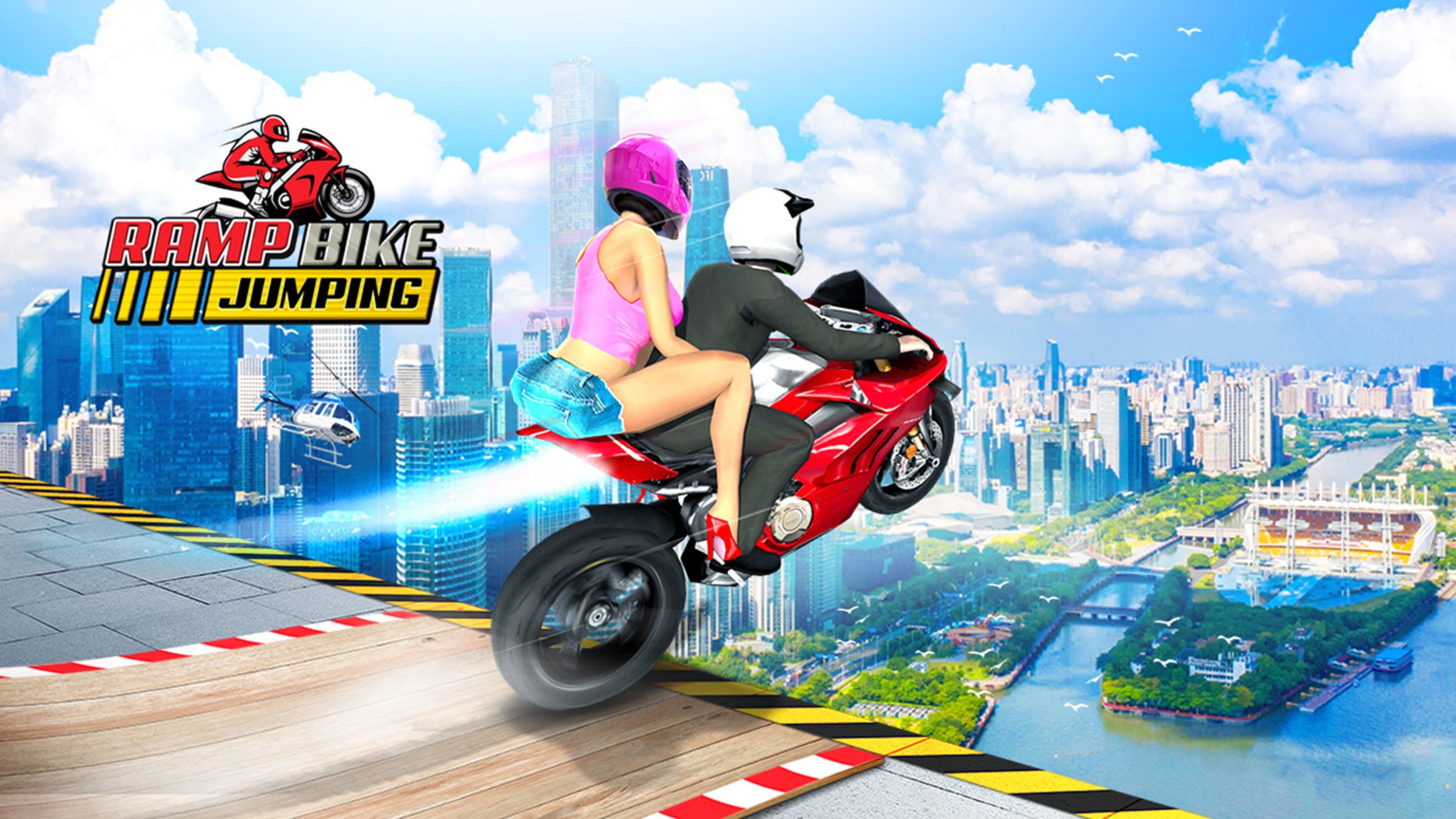 Green motorcycle game jumping on ramps Motorbike motocross track and race  games 