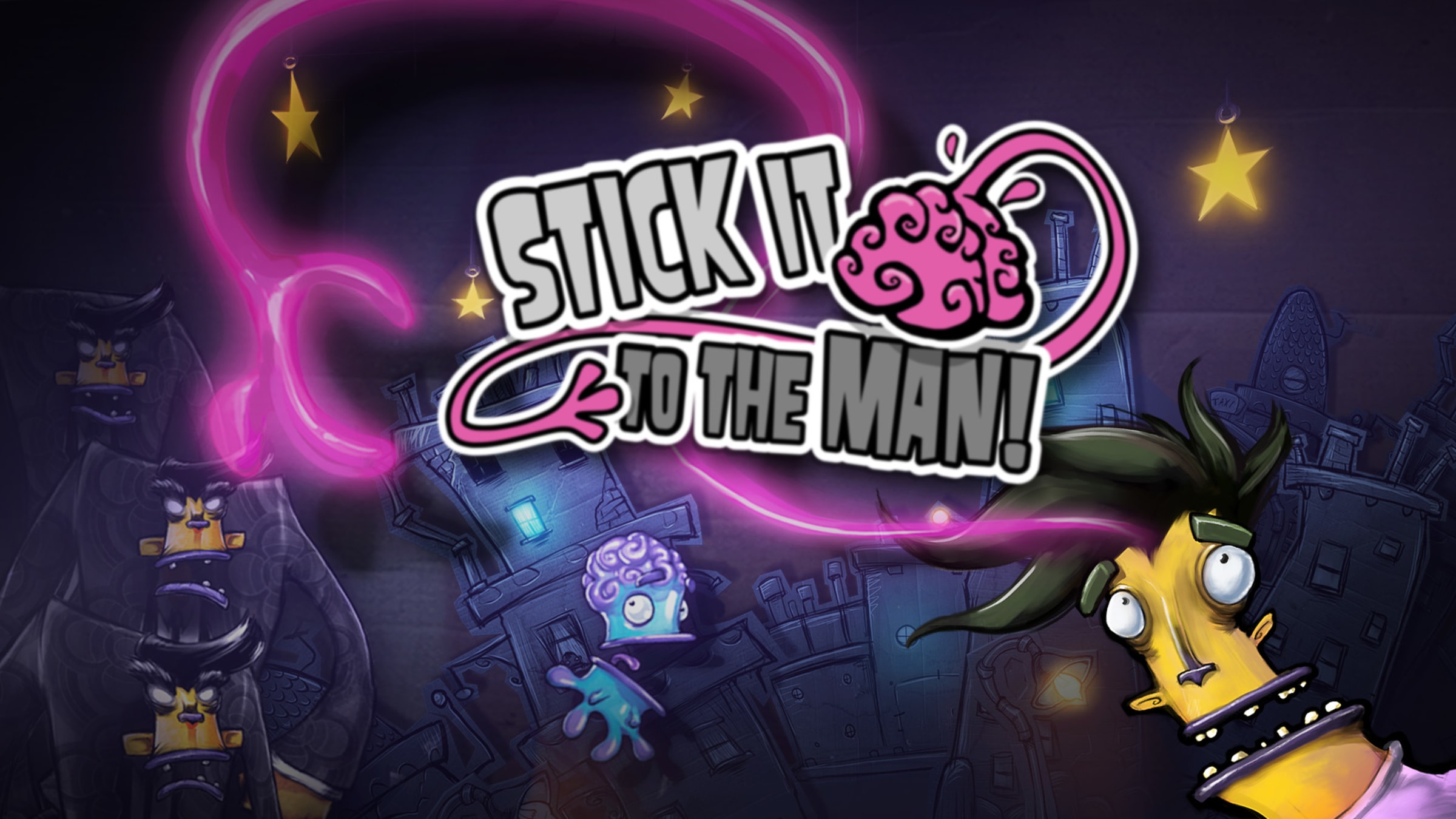 Стики ит. Игра Stick it to the man. Stick it to the Stick man. Stick it to the man PS Vita. Stick it ti the man.