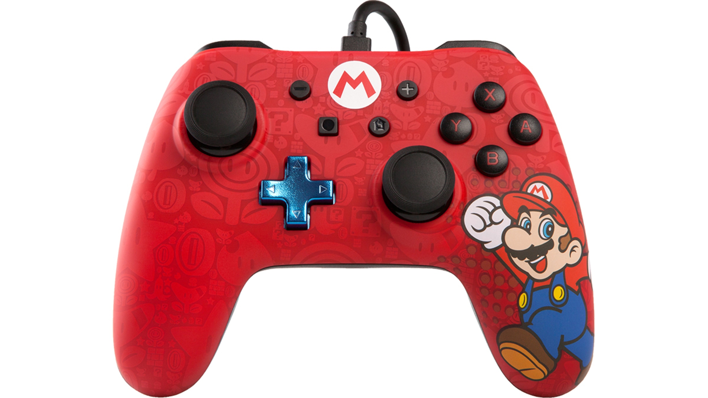 Manette filaire optimisée pour Nintendo Switch - Mario Woo-Ho!