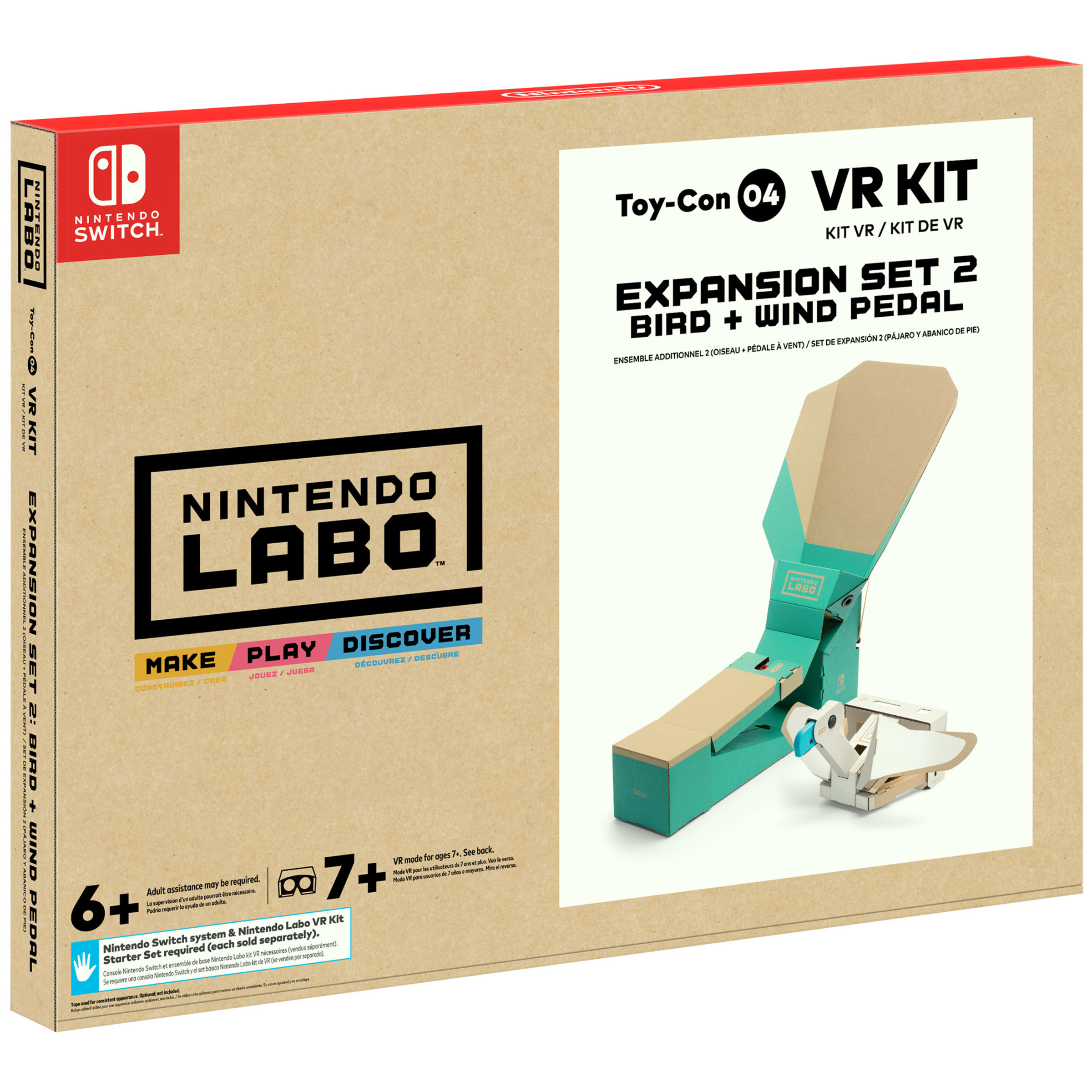 Nintendo Labo Toy Con 04 VR Kit Expansion Set 2 Bird Wind Pedal