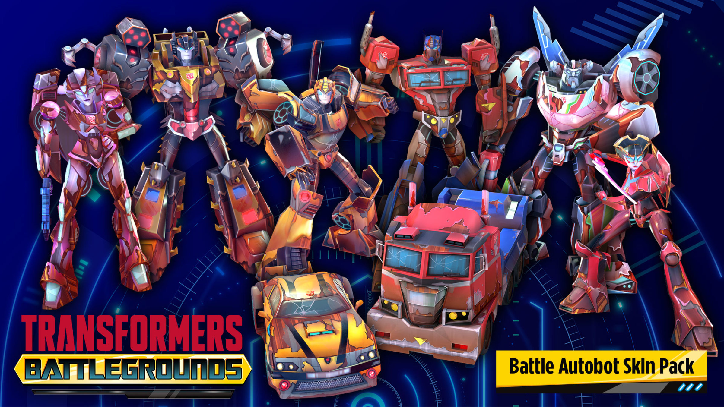 TRANSFORMERS BATTLEGROUNDS Battle Autobot Skin Pack para Nintendo