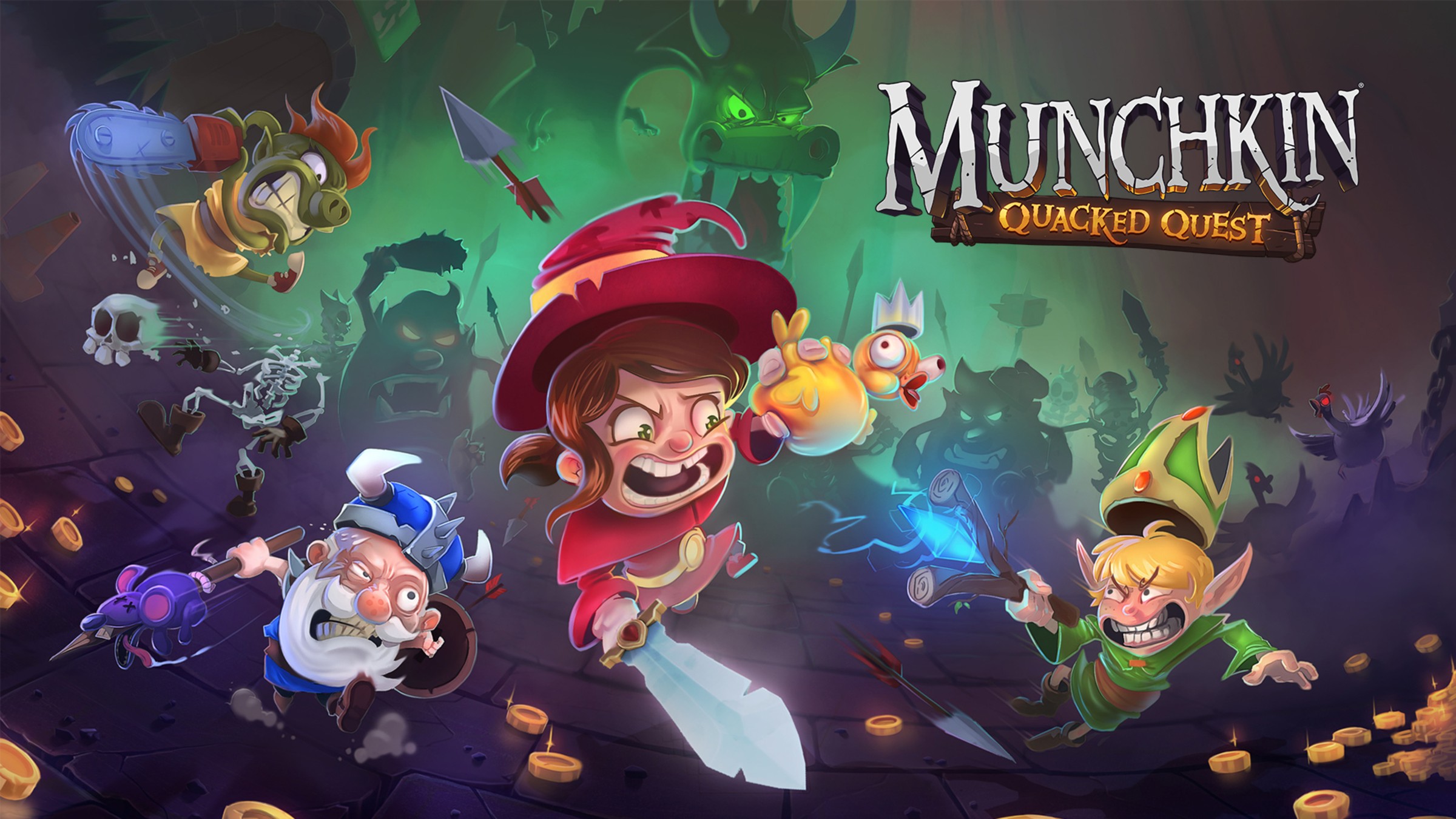 2020 STEVE JACKSON GAMES MUNCHKIN QUEST BIG BOX WITH 2 EXPANSIONS IN GERMAN NEW | Australia