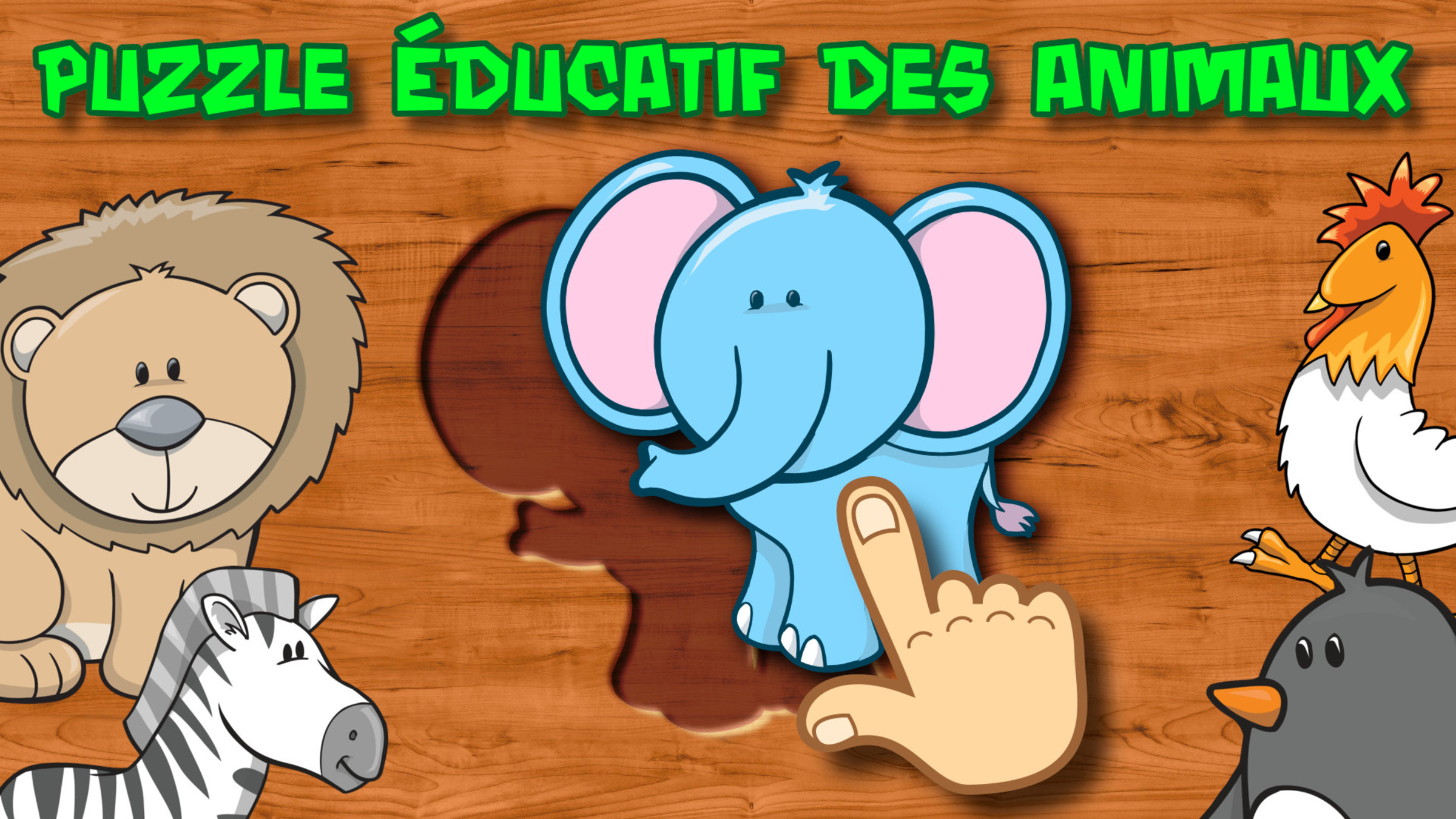 Jeu L'Éducation Puzzle Bois Enfants Apprentissage Anglais Numéros  Animaux 64978