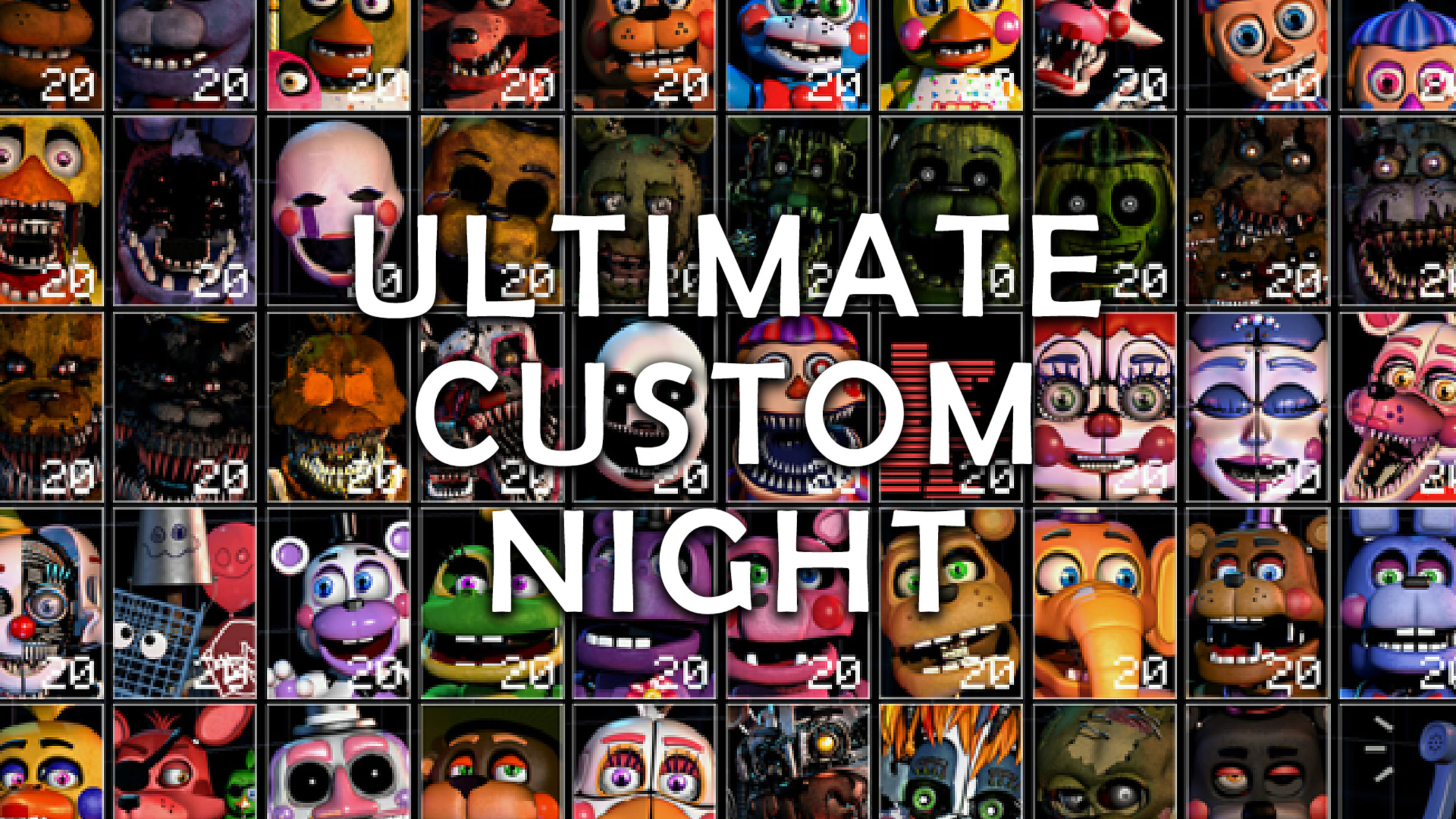 Ultimate custom night аниматроники. ФНАФ ультимейт Custom Night. Фредди 7 ультимейт кастом Найт. ФНАФ 7 Ultimate Custom Night Фредди. Пять ночей с Фредди ультимейт кастом Найт.