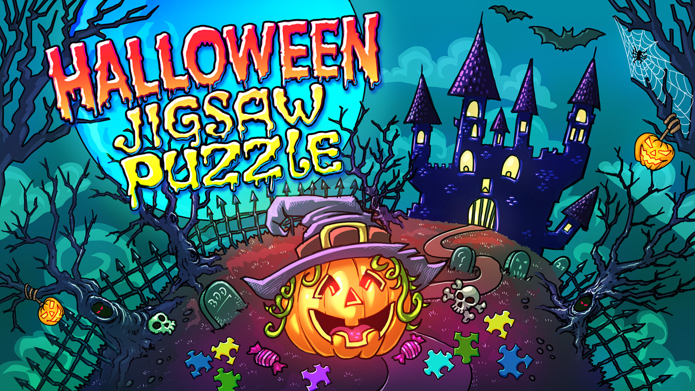 Halloween Jigsaw Puzzles Puzzle Game for Kids & Toddlers for