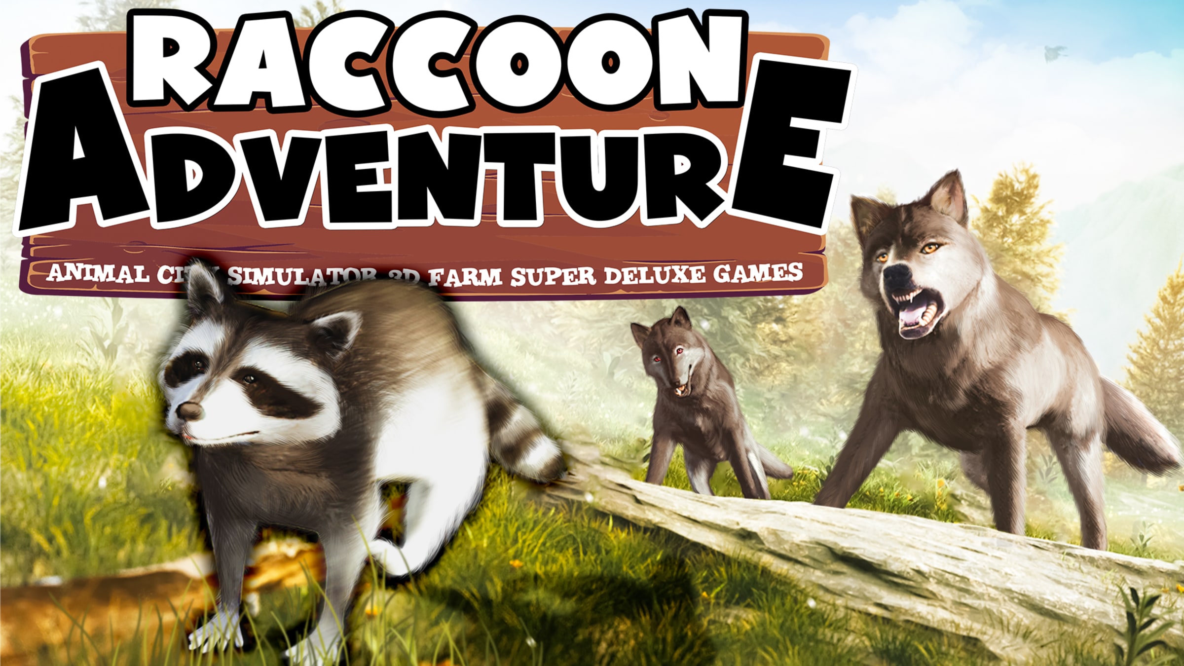 Raccoon Adventure: Animal City Simulator 3D Farm Super Deluxe for