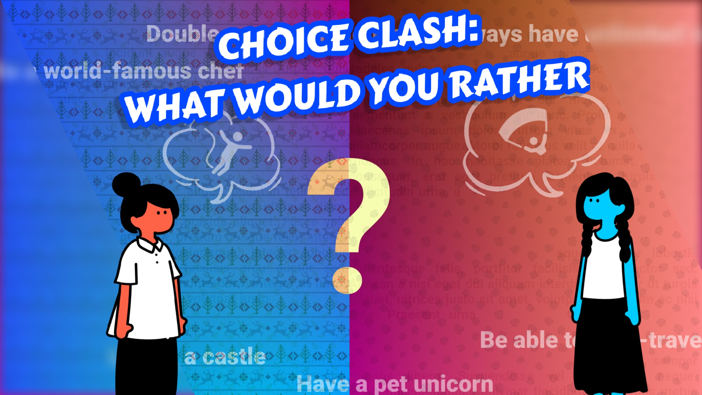 Choice Clash What Would You Rather? for Nintendo Switch Nintendo