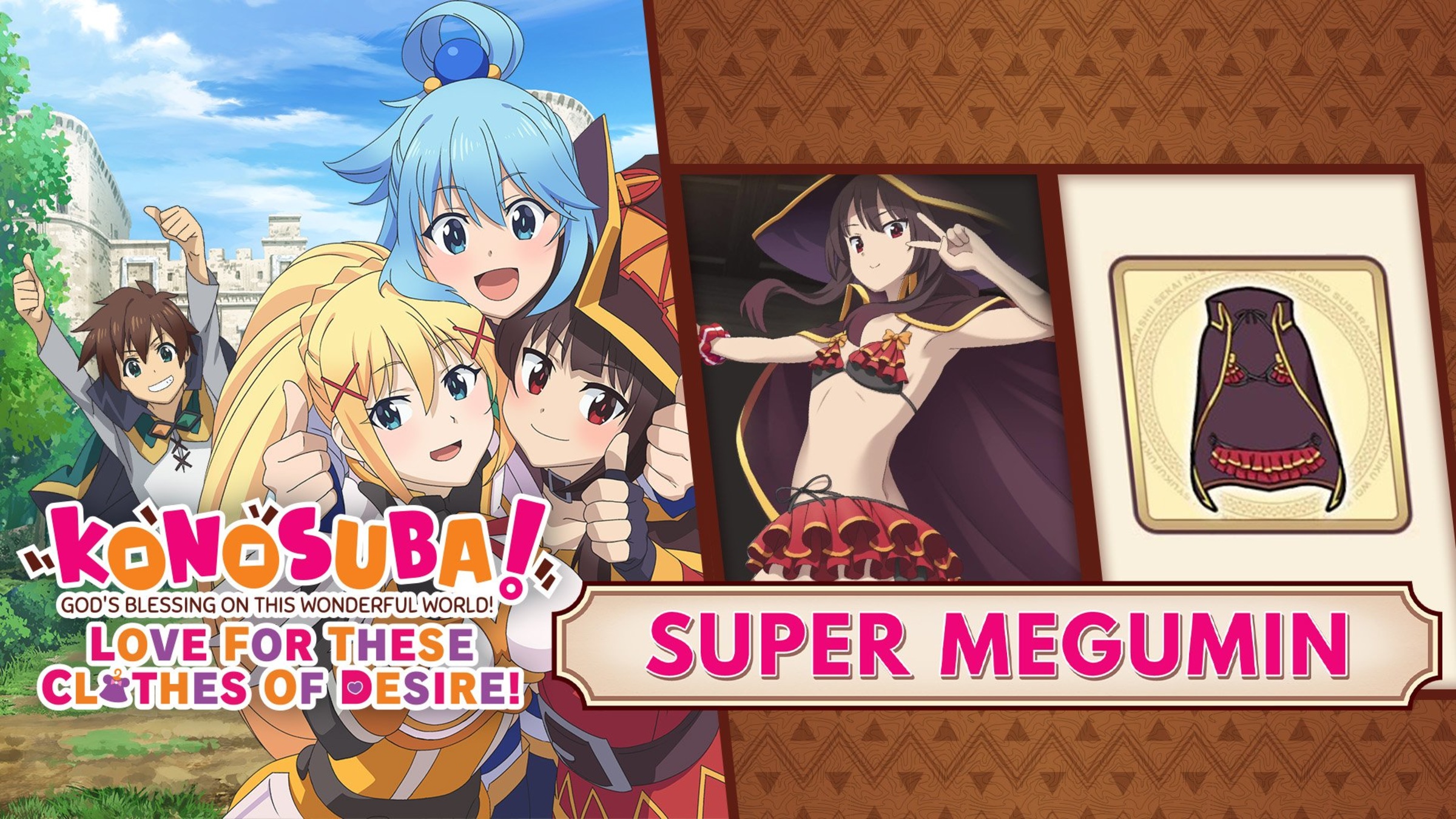 KonoSuba God s Blessing on this Wonderful World Love For These Clothes Of Desire Megumin Special Swimsuit for Nintendo Switch Nintendo Official