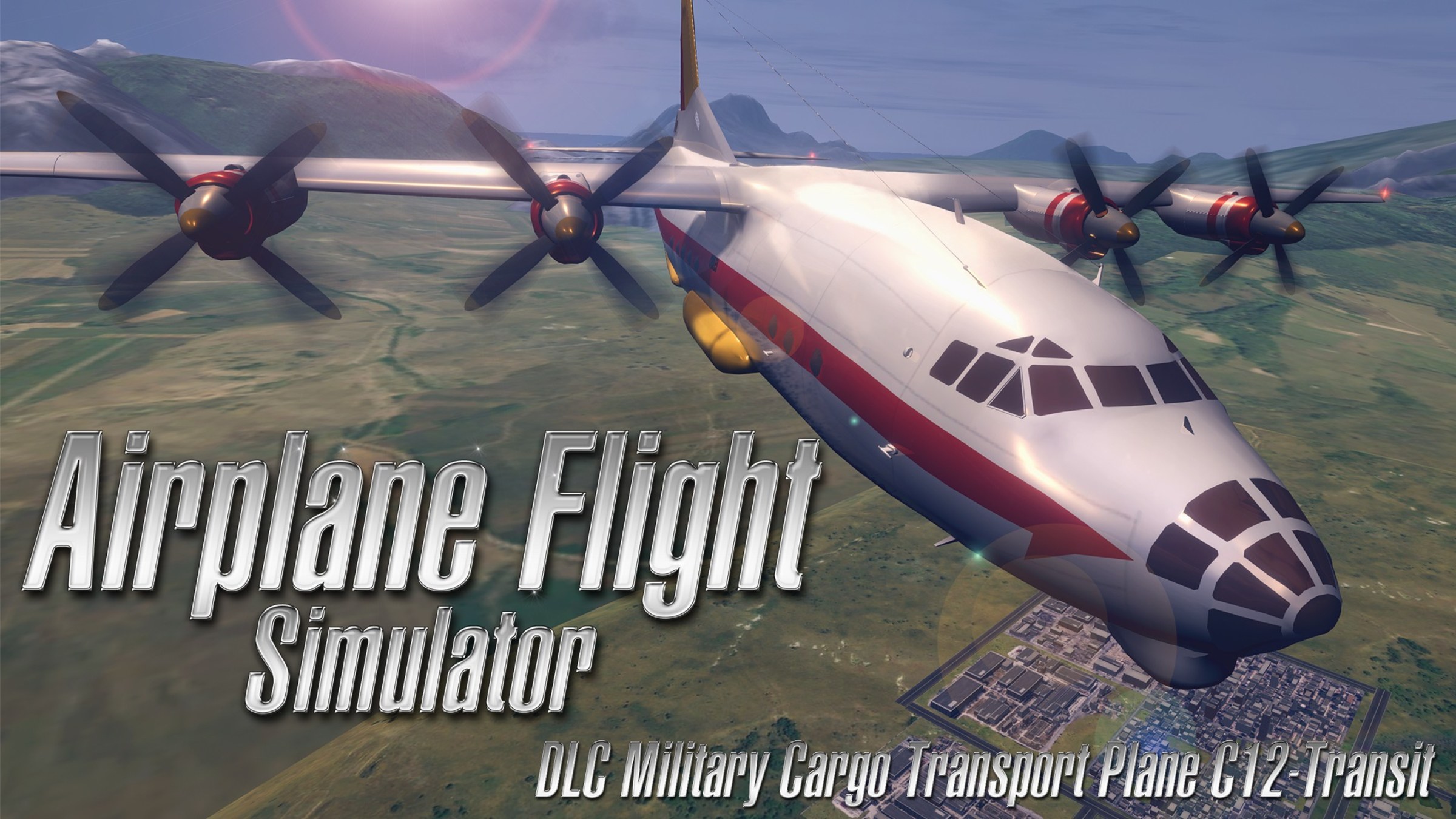 Airplane Flight Simulator DLC Military Cargo Transport Plane C12