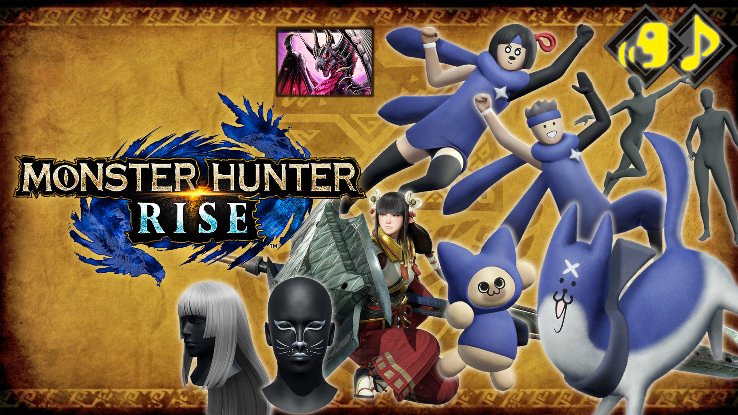 DLC Official for Nintendo - 9 Nintendo Hunter Switch Monster Rise Site Pack