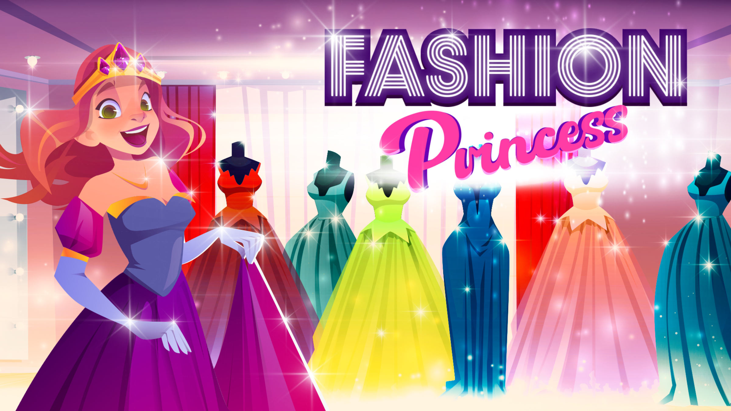 open lace back dress Princess Fashion Makeup and Dress Up Games main image 0