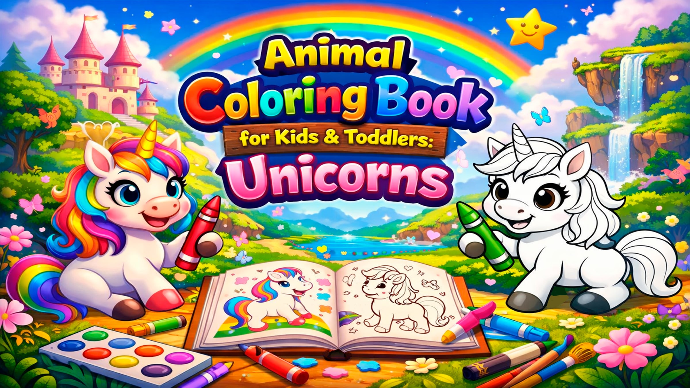 Animal Coloring Book for Kids &amp; Toddlers: Unicorns for Nintendo Switch ...